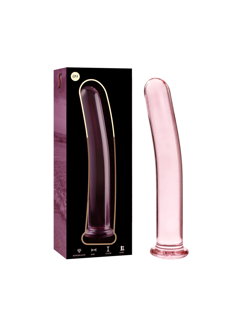 NEBULA SERIES BY IBIZA - MODÈLE 9 GODE EN VERRE BOROSILICATE ROSE 15.5 CM -O- 2.5 CM NEBULA SERIES BY IBIZA - MODÈLE 9 GODE EN VERRE BOROSILICATE ROSE 15.5 CM -O- 2.5 CM