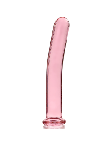 NEBULA SERIES BY IBIZA - MODÈLE 9 GODE EN VERRE BOROSILICATE ROSE 15.5 CM -O- 2.5 CM