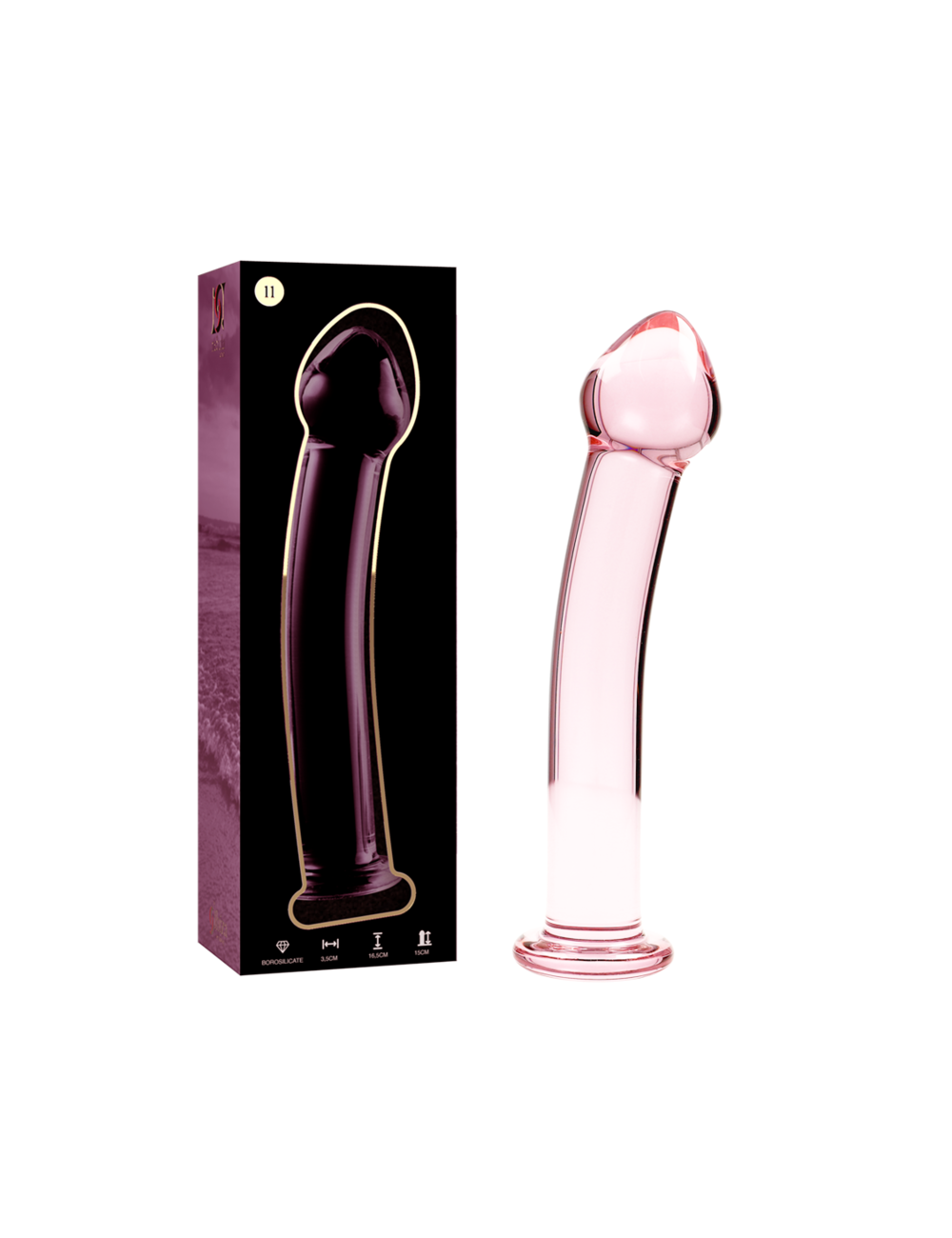 NEBULA SERIES BY IBIZA - MODÈLE 11 GODE EN VERRE BOROSILICATE ROSE 16 CM -O- 3 CM NEBULA SERIES BY IBIZA - MODÈLE 11 GODE EN VERRE BOROSILICATE ROSE 16 CM -O- 3 CM