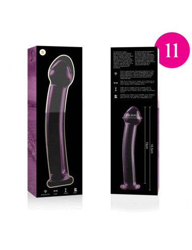 NEBULA SERIES BY IBIZA - MODÈLE 11 GODE EN VERRE BOROSILICATE ROSE 16 CM -O- 3 CM