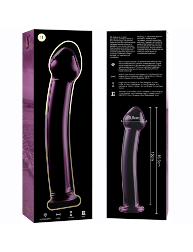 NEBULA SERIES BY IBIZA - MODÈLE 11 GODE EN VERRE BOROSILICATE ROSE 16 CM -O- 3 CM