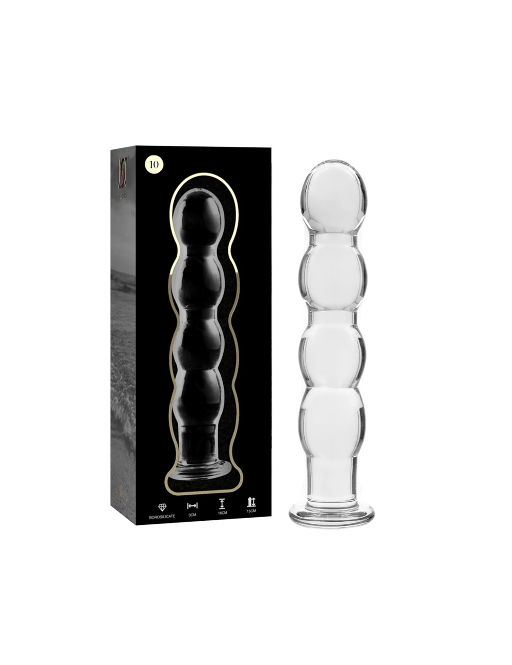 NEBULA SERIES BY IBIZA - MODÈLE 10 GODE EN VERRE BOROSILICATE CLAIR 16.5 CM -O- 3.5 CM NEBULA SERIES BY IBIZA - MODÈLE 10 GODE EN VERRE BOROSILICATE CLAIR 16.5 CM -O- 3.5 CM
