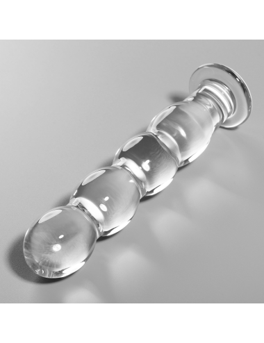 NEBULA SERIES BY IBIZA - MODÈLE 10 GODE EN VERRE BOROSILICATE CLAIR 16.5 CM -O- 3.5 CM