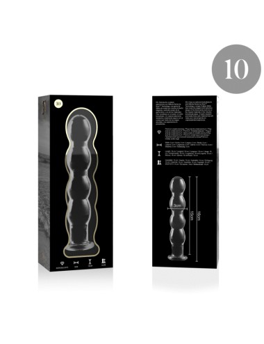 NEBULA SERIES BY IBIZA - MODÈLE 10 GODE EN VERRE BOROSILICATE CLAIR 16.5 CM -O- 3.5 CM