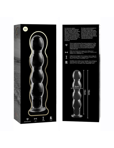 NEBULA SERIES BY IBIZA - MODÈLE 10 GODE EN VERRE BOROSILICATE CLAIR 16.5 CM -O- 3.5 CM