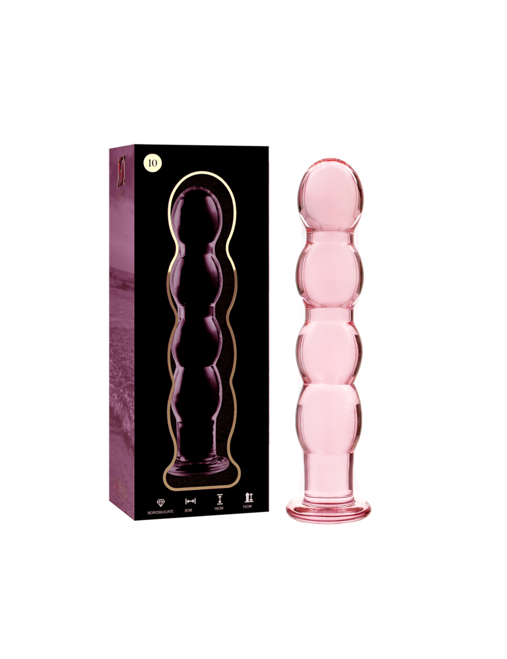 NEBULA SERIES BY IBIZA - MODÈLE 10 GODE EN VERRE BOROSILICATE ROSE 16.5 CM -O- 3.5 CM NEBULA SERIES BY IBIZA - MODÈLE 10 GODE EN VERRE BOROSILICATE ROSE 16.5 CM -O- 3.5 CM