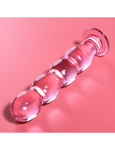 NEBULA SERIES BY IBIZA - MODÈLE 10 GODE EN VERRE BOROSILICATE ROSE 16.5 CM -O- 3.5 CM