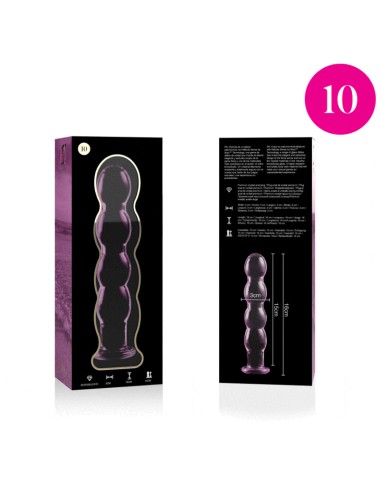 NEBULA SERIES BY IBIZA - MODÈLE 10 GODE EN VERRE BOROSILICATE ROSE 16.5 CM -O- 3.5 CM