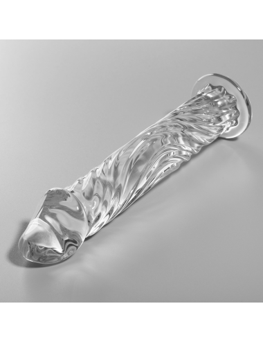 NEBULA SERIES BY IBIZA - MODÈLE 12 GODE EN VERRE BOROSILICATE CLAIR 17 CM -O- 3.5 CM