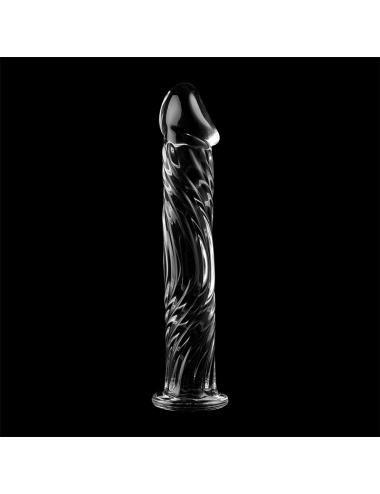NEBULA SERIES BY IBIZA - MODÈLE 12 GODE EN VERRE BOROSILICATE CLAIR 17 CM -O- 3.5 CM