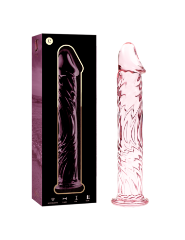 NEBULA SERIES BY IBIZA - MODÈLE 12 GODE EN VERRE BOROSILICATE ROSE 17 CM -O- 3.5 CM