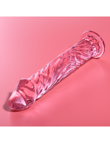 NEBULA SERIES BY IBIZA - MODÈLE 12 GODE EN VERRE BOROSILICATE ROSE 17 CM -O- 3.5 CM