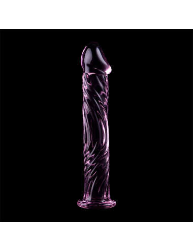 NEBULA SERIES BY IBIZA - MODÈLE 12 GODE EN VERRE BOROSILICATE ROSE 17 CM -O- 3.5 CM