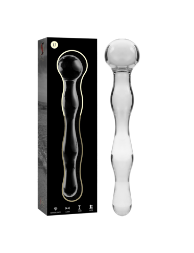 NEBULA SERIES BY IBIZA - MODÈLE 13 GODE EN VERRE BOROSILICATE CLAIR 18 CM -O- 3.5 CM