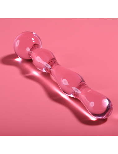 NEBULA SERIES BY IBIZA - MODÈLE 13 GODE EN VERRE BOROSILICATE ROSE 18 CM -O- 3.5 CM