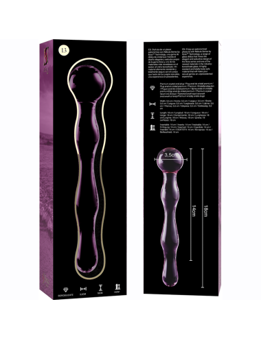 NEBULA SERIES BY IBIZA - MODÈLE 13 GODE EN VERRE BOROSILICATE ROSE 18 CM -O- 3.5 CM