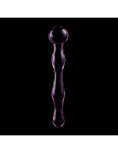 NEBULA SERIES BY IBIZA - MODÈLE 13 GODE EN VERRE BOROSILICATE ROSE 18 CM -O- 3.5 CM