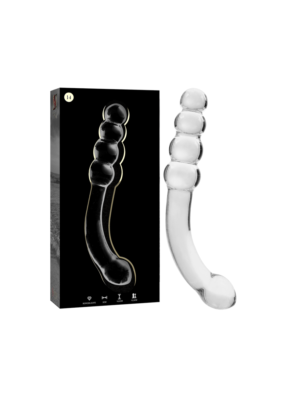 NEBULA SERIES BY IBIZA - MODÈLE 14 GODE EN VERRE BOROSILICATE CLAIR 18.5 CM -O- 3 CM NEBULA SERIES BY IBIZA - MODÈLE 14 GODE EN VERRE BOROSILICATE CLAIR 18.5 CM -O- 3 CM
