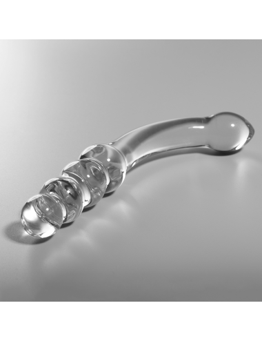 NEBULA SERIES BY IBIZA - MODÈLE 14 GODE EN VERRE BOROSILICATE CLAIR 18.5 CM -O- 3 CM
