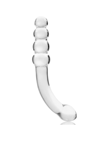 NEBULA SERIES BY IBIZA - MODÈLE 14 GODE EN VERRE BOROSILICATE CLAIR 18.5 CM -O- 3 CM