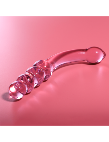 NEBULA SERIES BY IBIZA - MODÈLE 14 GODE EN VERRE BOROSILICATE ROSE 18.5 CM -O- 3 CM