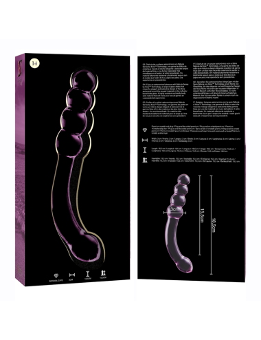 NEBULA SERIES BY IBIZA - MODÈLE 14 GODE EN VERRE BOROSILICATE ROSE 18.5 CM -O- 3 CM