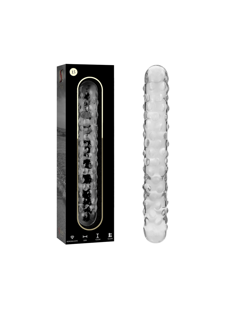 NEBULA SERIES BY IBIZA - MODÈLE 15 GODE EN VERRE BOROSILICATE CLAIR 18.5 CM -O- 3 CM NEBULA SERIES BY IBIZA - MODÈLE 15 GODE EN VERRE BOROSILICATE CLAIR 18.5 CM -O- 3 CM