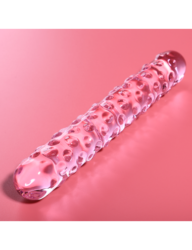 NEBULA SERIES BY IBIZA - MODÈLE 15 GODE EN VERRE BOROSILICATE ROSE 18.5 CM -O- 3 CM