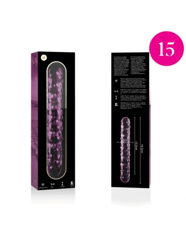 NEBULA SERIES BY IBIZA - MODÈLE 15 GODE EN VERRE BOROSILICATE ROSE 18.5 CM -O- 3 CM