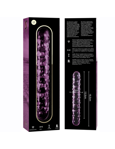 NEBULA SERIES BY IBIZA - MODÈLE 15 GODE EN VERRE BOROSILICATE ROSE 18.5 CM -O- 3 CM