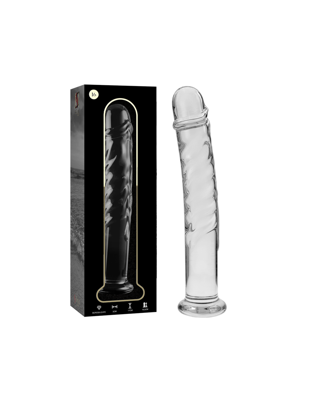NEBULA SERIES BY IBIZA - MODÈLE 16 GODE EN VERRE BOROSILICATE CLAIR 18.5 CM -O- 3 CM NEBULA SERIES BY IBIZA - MODÈLE 16 GODE EN VERRE BOROSILICATE CLAIR 18.5 CM -O- 3 CM