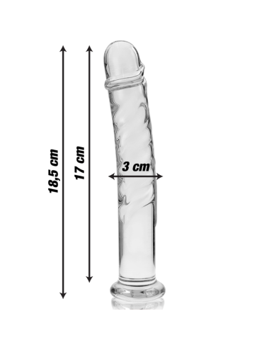 NEBULA SERIES BY IBIZA - MODÈLE 16 GODE EN VERRE BOROSILICATE CLAIR 18.5 CM -O- 3 CM