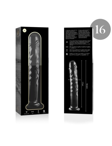 NEBULA SERIES BY IBIZA - MODÈLE 16 GODE EN VERRE BOROSILICATE CLAIR 18.5 CM -O- 3 CM