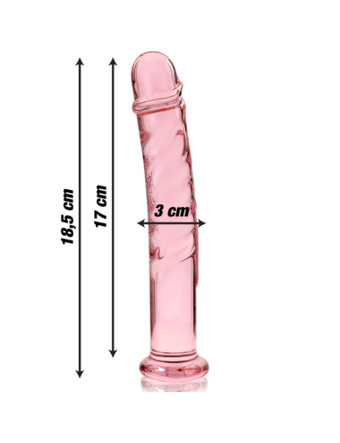 NEBULA SERIES BY IBIZA - MODÈLE 16 GODE EN VERRE BOROSILICATE ROSE 18.5 CM -O- 3 CM