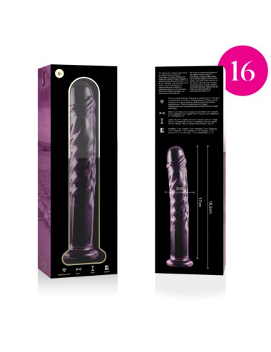 NEBULA SERIES BY IBIZA - MODÈLE 16 GODE EN VERRE BOROSILICATE ROSE 18.5 CM -O- 3 CM