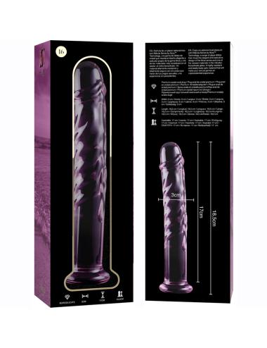 NEBULA SERIES BY IBIZA - MODÈLE 16 GODE EN VERRE BOROSILICATE ROSE 18.5 CM -O- 3 CM