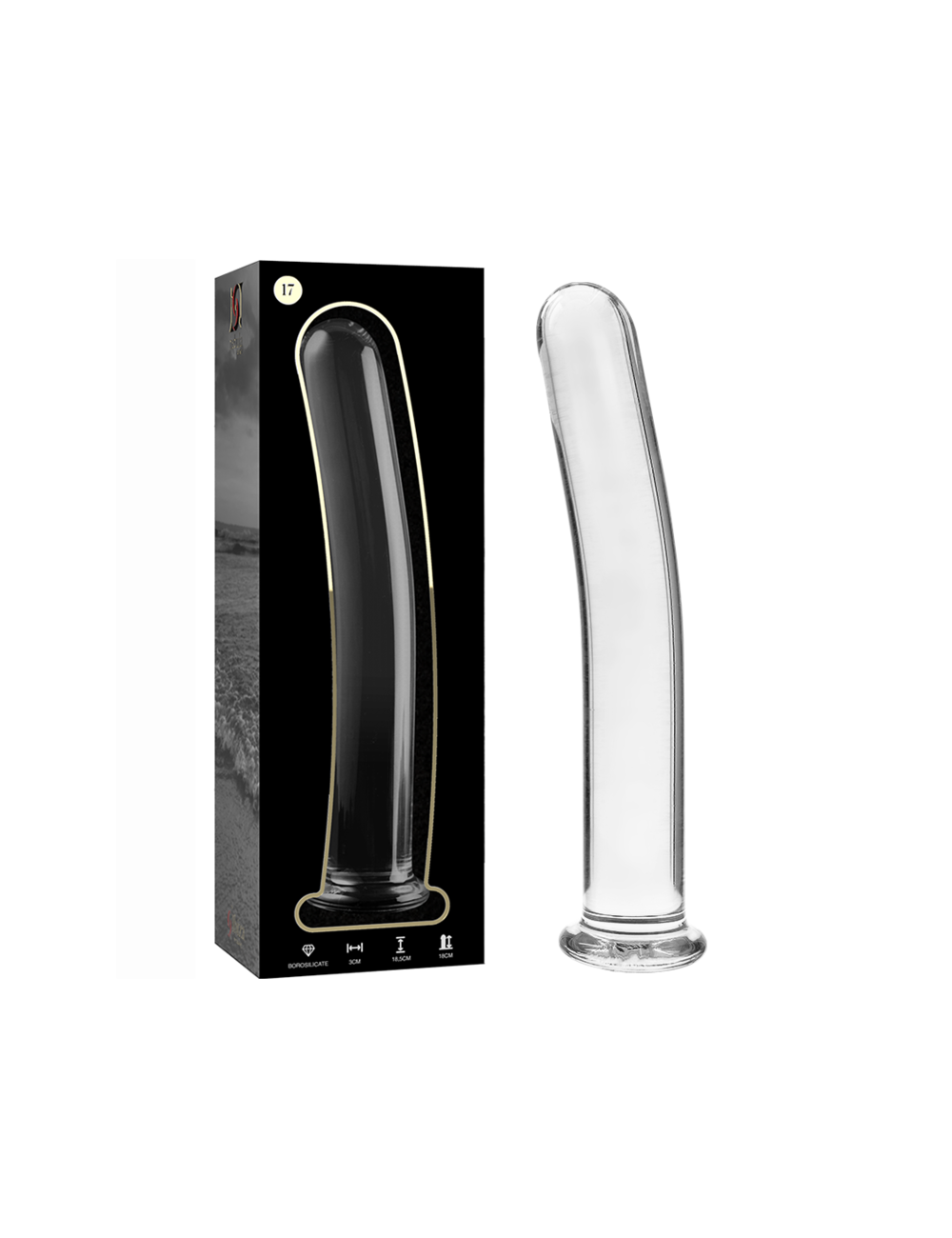 NEBULA SERIES BY IBIZA - MODÈLE 17 GODE EN VERRE BOROSILICATE CLAIR 18.5 CM -O- 3 CM NEBULA SERIES BY IBIZA - MODÈLE 17 GODE EN VERRE BOROSILICATE CLAIR 18.5 CM -O- 3 CM
