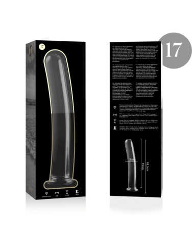 NEBULA SERIES BY IBIZA - MODÈLE 17 GODE EN VERRE BOROSILICATE CLAIR 18.5 CM -O- 3 CM