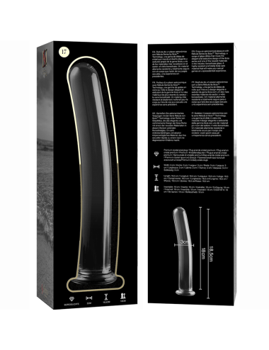 NEBULA SERIES BY IBIZA - MODÈLE 17 GODE EN VERRE BOROSILICATE CLAIR 18.5 CM -O- 3 CM