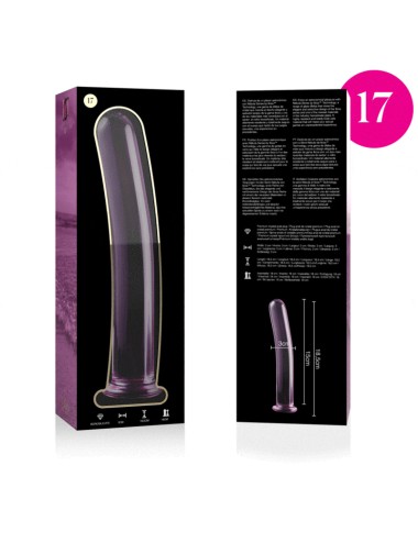 NEBULA SERIES BY IBIZA - MODÈLE 17 GODE EN VERRE BOROSILICATE ROSE 18.5 CM -O- 3 CM