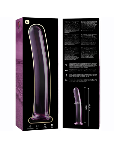 NEBULA SERIES BY IBIZA - MODÈLE 17 GODE EN VERRE BOROSILICATE ROSE 18.5 CM -O- 3 CM