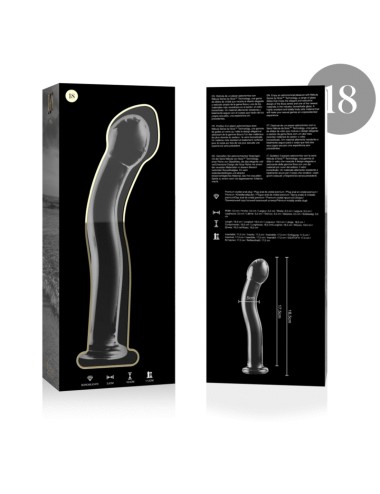 NEBULA SERIES BY IBIZA - MODÈLE 18 GODE EN VERRE BOROSILICATE CLAIR 18.5 CM -O- 3.5 CM