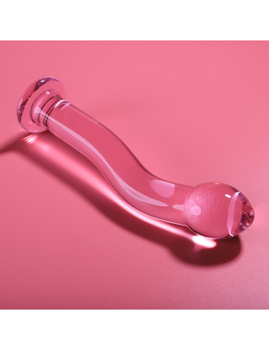 NEBULA SERIES BY IBIZA - MODÈLE 18 GODE EN VERRE BOROSILICATE ROSE 18.5 CM -O- 3.5 CM