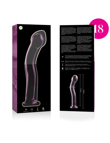 NEBULA SERIES BY IBIZA - MODÈLE 18 GODE EN VERRE BOROSILICATE ROSE 18.5 CM -O- 3.5 CM