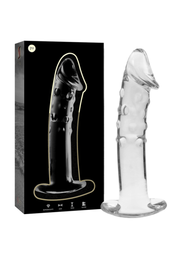 NEBULA SERIES BY IBIZA - MODÈLE 19 GODE EN VERRE BOROSILICATE CLAIR 18.5 CM -O- 4 CM