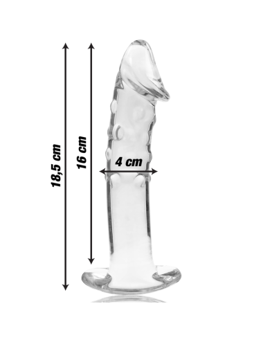 NEBULA SERIES BY IBIZA - MODÈLE 19 GODE EN VERRE BOROSILICATE CLAIR 18.5 CM -O- 4 CM