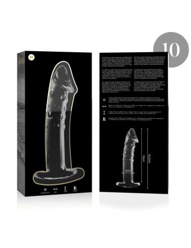 NEBULA SERIES BY IBIZA - MODÈLE 19 GODE EN VERRE BOROSILICATE CLAIR 18.5 CM -O- 4 CM