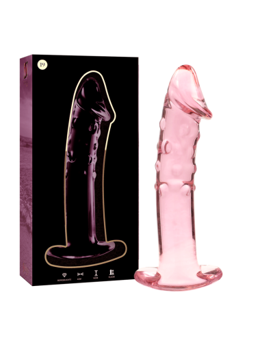 NEBULA SERIES BY IBIZA - MODÈLE 19 GODE EN VERRE BOROSILICATE ROSE 18.5 CM -O- 4 CM