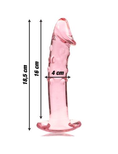 NEBULA SERIES BY IBIZA - MODÈLE 19 GODE EN VERRE BOROSILICATE ROSE 18.5 CM -O- 4 CM