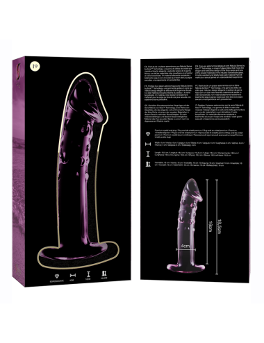 NEBULA SERIES BY IBIZA - MODÈLE 19 GODE EN VERRE BOROSILICATE ROSE 18.5 CM -O- 4 CM